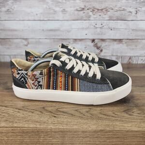 Inkkas Cusco Womens Black Gray Multicolor Peruvian Design Low Top Sneakers Sz 9